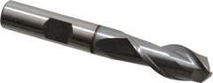 Cleveland - 7/16" Diam, 13/16" LOC, 2 Flute, 90° Point Angle, High Speed Steel Drill Mill - TiCN Finish, 2-1/2" OAL, 3/8" Shank Diam - Apex Tool & Supply