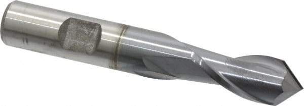 Cleveland - 1/2" Diam, 1" LOC, 2 Flute, 90° Point Angle, High Speed Steel Drill Mill - TiCN Finish, 2" OAL, 1/2" Shank Diam - Apex Tool & Supply