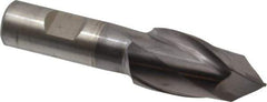 Cleveland - 1" Diam, 1-1/2" LOC, 2 Flute, 90° Point Angle, High Speed Steel Drill Mill - TiCN Finish, 3-1/4" OAL, 3/4" Shank Diam - Apex Tool & Supply