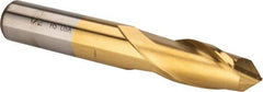 Cleveland - 1/2" Diam, 1" LOC, 2 Flute, 90° Point Angle, High Speed Steel Drill Mill - TiN Finish, 2" OAL, 1/2" Shank Diam - Apex Tool & Supply