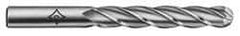 Cleveland - 1" Diam, 6" LOC, 4 Flute High Speed Steel Ball End Mill - Uncoated, Single End, 8-1/2" OAL, 1" Shank Diam, Spiral Flute - Apex Tool & Supply