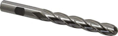 Cleveland - 1/2" Diam, 3" LOC, 4 Flute High Speed Steel Ball End Mill - Uncoated, Single End, 5" OAL, 1/2" Shank Diam, Spiral Flute - Apex Tool & Supply