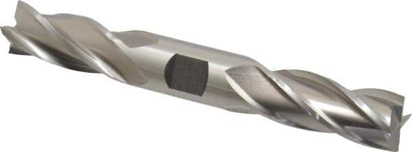 Cleveland - 3/4", 1-5/8" LOC, 3/4" Shank Diam, 5-5/8" OAL, 4 Flute, High Speed Steel Square End Mill - Double End, Uncoated, Spiral Flute, 30° Helix, Centercutting, Right Hand Cut, Right Hand Flute, Series HD-4C - Apex Tool & Supply
