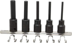 Proto - 5 Piece 3/8" Drive Metric Impact Hex Bit Socket Set - 4 to 10mm Hex - Apex Tool & Supply