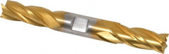 Cleveland - 19/32", 1-3/8" LOC, 5/8" Shank Diam, 5" OAL, 4 Flute, High Speed Steel Square End Mill - Apex Tool & Supply