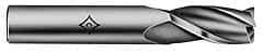 Cleveland - 13/16", 1-7/8" LOC, 5/8" Shank Diam, 4" OAL, 3 Flute, High Speed Steel Square End Mill - Single End, TiN Finish, Spiral Flute, 30° Helix, Centercutting, Right Hand Cut, Right Hand Flute, Series HG-3 - Apex Tool & Supply