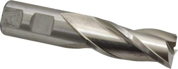 Cleveland - 7/8", 1-7/8" LOC, 7/8" Shank Diam, 4-1/8" OAL, 3 Flute, High Speed Steel Square End Mill - Single End, Uncoated, Spiral Flute, 30° Helix, Centercutting, Right Hand Cut, Right Hand Flute, Series HG-3 - Apex Tool & Supply