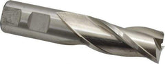 Cleveland - 7/8", 1-7/8" LOC, 7/8" Shank Diam, 4-1/8" OAL, 3 Flute, High Speed Steel Square End Mill - Single End, Uncoated, Spiral Flute, 30° Helix, Centercutting, Right Hand Cut, Right Hand Flute, Series HG-3 - Apex Tool & Supply
