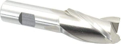 Cleveland - 1", 1-7/8" LOC, 3/4" Shank Diam, 4-1/8" OAL, 3 Flute, High Speed Steel Square End Mill - Single End, Uncoated, Spiral Flute, 30° Helix, Centercutting, Right Hand Cut, Right Hand Flute, Series HG-3 - Apex Tool & Supply