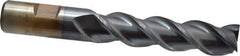 Cleveland - 3/4", 1-5/8" LOC, 3/4" Shank Diam, 3-7/8" OAL, 3 Flute, High Speed Steel Square End Mill - Single End, TiCN Finish, Spiral Flute, 30° Helix, Centercutting, Right Hand Cut, Right Hand Flute, Series HG-3 - Apex Tool & Supply