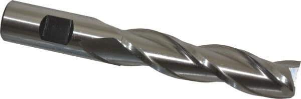 Cleveland - 3/4", 3" LOC, 3/4" Shank Diam, 5-1/4" OAL, 3 Flute, High Speed Steel Square End Mill - Single End, Uncoated, Spiral Flute, 30° Helix, Centercutting, Right Hand Cut, Right Hand Flute, Series HG-3 - Apex Tool & Supply