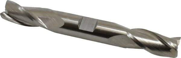 Cleveland - 5/8", 1-3/8" LOC, 5/8" Shank Diam, 5" OAL, 3 Flute, High Speed Steel Square End Mill - Double End, Uncoated, Spiral Flute, 30° Helix, Centercutting, Right Hand Cut, Right Hand Flute, Series HD-3 - Apex Tool & Supply