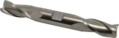 Cleveland - 5/8", 1-3/8" LOC, 5/8" Shank Diam, 5" OAL, 3 Flute, High Speed Steel Square End Mill - Double End, Uncoated, Spiral Flute, 30° Helix, Centercutting, Right Hand Cut, Right Hand Flute, Series HD-3 - Apex Tool & Supply