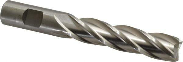 Cleveland - 3/4", 3" LOC, 3/4" Shank Diam, 5-1/4" OAL, 4 Flute, High Speed Steel Square End Mill - Single End, Uncoated, Spiral Flute, 30° Helix, Centercutting, Right Hand Cut, Right Hand Flute, Series HG-4C - Apex Tool & Supply