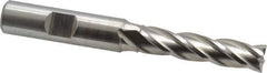 Cleveland - 13/32", 1-3/4" LOC, 1/2" Shank Diam, 3-3/4" OAL, 4 Flute, High Speed Steel Square End Mill - Single End, Uncoated, Spiral Flute, 30° Helix, Centercutting, Right Hand Cut, Right Hand Flute, Series HG-4C - Apex Tool & Supply