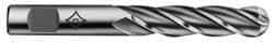 Cleveland - 1" Diam, 4" LOC, 4 Flute High Speed Steel Ball End Mill - Uncoated, Single End, 6-1/2" OAL, 1" Shank Diam, Spiral Flute - Apex Tool & Supply