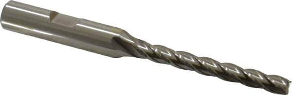 Cleveland - 7/32", 1-3/4" LOC, 3/8" Shank Diam, 3-9/16" OAL, 4 Flute, High Speed Steel Square End Mill - Single End, Uncoated, Spiral Flute, 30° Helix, Centercutting, Right Hand Cut, Right Hand Flute, Series HG-4C - Apex Tool & Supply