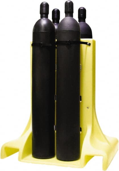Enpac - Gas Cylinder Carts, Racks, Stands & Holders Type: Four Cylinder Floor Stand Rack Fits Cylinder Diameter: 11-3/8 (Inch) - Apex Tool & Supply
