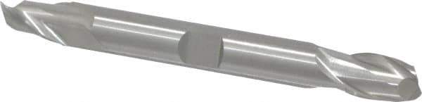 Cleveland - 3/8", 9/16" LOC, 3/8" Shank Diam, 3-1/2" OAL, 2 Flute, Cobalt Square End Mill - Double End, Uncoated, Spiral Flute, 30° Helix, Centercutting, Right Hand Cut, Right Hand Flute, Series HDC-2 - Apex Tool & Supply