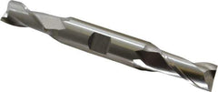 Cleveland - 9/16", 1-1/8" LOC, 5/8" Shank Diam, 5" OAL, 2 Flute, Cobalt Square End Mill - Double End, Uncoated, Spiral Flute, 30° Helix, Centercutting, Right Hand Cut, Right Hand Flute, Series HDC-2 - Apex Tool & Supply