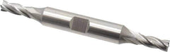 Cleveland - 7/32", 9/16" LOC, 3/8" Shank Diam, 3-1/4" OAL, 4 Flute, Cobalt Square End Mill - Double End, Uncoated, Spiral Flute, 30° Helix, Centercutting, Right Hand Cut, Right Hand Flute, Series HDC-4C - Apex Tool & Supply