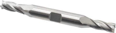 Cleveland - 9/32", 11/16" LOC, 3/8" Shank Diam, 3-3/8" OAL, 4 Flute, Cobalt Square End Mill - Double End, Uncoated, Spiral Flute, 30° Helix, Centercutting, Right Hand Cut, Right Hand Flute, Series HDC-4C - Apex Tool & Supply