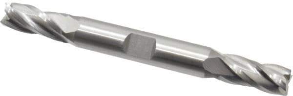 Cleveland - 11/32", 3/4" LOC, 3/8" Shank Diam, 3-1/2" OAL, 4 Flute, Cobalt Square End Mill - Double End, Uncoated, Spiral Flute, 30° Helix, Centercutting, Right Hand Cut, Right Hand Flute, Series HDC-4C - Apex Tool & Supply