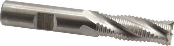 Cleveland - 1/2" Diam, Coarse Pitch, 1-1/4" LOC, 4 Flute Powdered Metal Roughing Square End Mill - Uncoated, 3-1/4" OAL, 1/2" Shank Diam, Single End, 30° Helix - Apex Tool & Supply