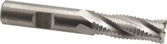 Cleveland - 1/2" Diam, Coarse Pitch, 1-1/4" LOC, 4 Flute Powdered Metal Roughing Square End Mill - Uncoated, 3-1/4" OAL, 1/2" Shank Diam, Single End, 30° Helix - Apex Tool & Supply