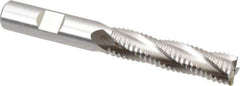Cleveland - 1/2" Diam, Coarse Pitch, 2" LOC, 4 Flute Powdered Metal Roughing Square End Mill - Uncoated, 4" OAL, 1/2" Shank Diam, Single End, 30° Helix - Apex Tool & Supply