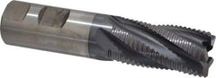 Cleveland - 1" Diam, Coarse Pitch, 2" LOC, 5 Flute Powdered Metal Roughing Square End Mill - TiCN Finish, 4-1/2" OAL, 1" Shank Diam, Single End, 30° Helix - Apex Tool & Supply