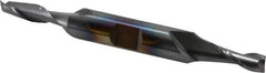 Cleveland - 7/32", 1/2" LOC, 3/8" Shank Diam, 3-1/4" OAL, 2 Flute, Cobalt Square End Mill - Double End, TiCN Finish, Spiral Flute, 30° Helix, Centercutting, Right Hand Cut, Right Hand Flute, Series HDC-2 - Apex Tool & Supply