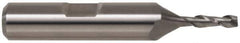 Cleveland - 1", 2" LOC, 1" Shank Diam, 4-1/2" OAL, 2 Flute, Powdered Metal Square End Mill - Single End, TiCN Finish, Spiral Flute, 37° Helix, Centercutting, Right Hand Cut, Right Hand Flute, Series PM-2 - Apex Tool & Supply