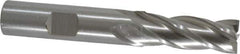 Cleveland - 15/32", 1-1/4" LOC, 1/2" Shank Diam, 3-1/4" OAL, 4 Flute, Cobalt Square End Mill - Single End, Uncoated, Spiral Flute, 30° Helix, Centercutting, Right Hand Cut, Right Hand Flute, Series HGC-4C - Apex Tool & Supply