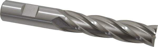 Cleveland - 3/4", 50.8mm LOC, 3/4" Shank Diam, 5-1/4" OAL, 4 Flute, Cobalt Square End Mill - Single End, Uncoated, Spiral Flute, 30° Helix, Centercutting, Right Hand Cut, Right Hand Flute, Series HGC-4C - Apex Tool & Supply