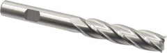 Cleveland - 7/16", 1-3/4" LOC, 3/8" Shank Diam, 3-3/4" OAL, 4 Flute, Cobalt Square End Mill - Single End, Uncoated, Spiral Flute, 30° Helix, Centercutting, Right Hand Cut, Right Hand Flute, Series HGC-4C - Apex Tool & Supply