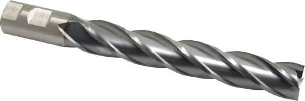 Cleveland - 1", 6" LOC, 1" Shank Diam, 8-1/2" OAL, 4 Flute, Cobalt Square End Mill - Single End, TiCN Finish, Spiral Flute, 30° Helix, Centercutting, Right Hand Cut, Right Hand Flute, Series HGC-4C - Apex Tool & Supply