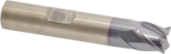 Cleveland - 3/8", 3/8" LOC, 3/8" Shank Diam, 2-1/8" OAL, 4 Flute, Powdered Metal Square End Mill - Single End, TiCN Finish, Spiral Flute, 37° Helix, Centercutting, Right Hand Cut, Right Hand Flute, Series PM-4 - Apex Tool & Supply