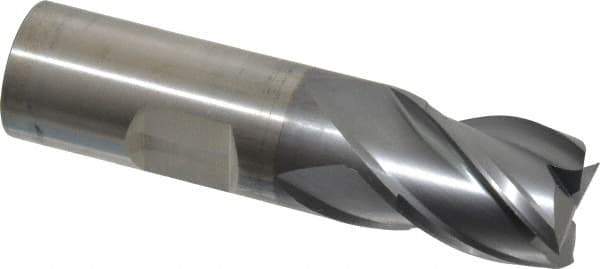 Cleveland - 3/4", 3/4" LOC, 3/4" Shank Diam, 3" OAL, 4 Flute, Powdered Metal Square End Mill - Single End, TiCN Finish, Spiral Flute, 37° Helix, Centercutting, Right Hand Cut, Right Hand Flute, Series PM-4 - Apex Tool & Supply