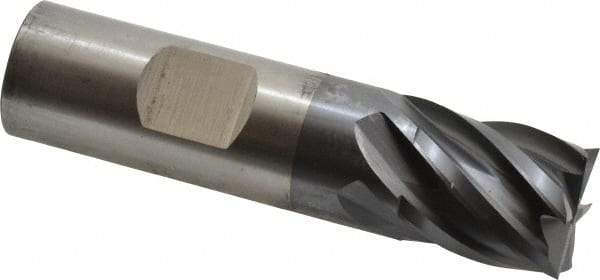 Cleveland - 3/4", 3/4" LOC, 3/4" Shank Diam, 3" OAL, 6 Flute, Powdered Metal Square End Mill - Single End, TiCN Finish, Spiral Flute, 37° Helix, Centercutting, Right Hand Cut, Right Hand Flute, Series PM-4 - Apex Tool & Supply