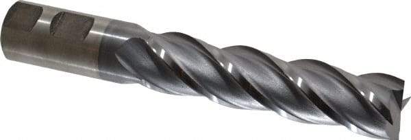 Cleveland - 1", 4" LOC, 1" Shank Diam, 6-1/2" OAL, 4 Flute, Powdered Metal Square End Mill - Single End, TiCN Finish, Spiral Flute, 37° Helix, Centercutting, Right Hand Cut, Right Hand Flute, Series PM-4 - Apex Tool & Supply