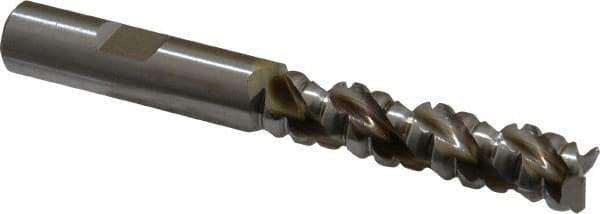Cleveland - 1/2" Diam, Coarse Pitch, 2" LOC, 3 Flute Powdered Metal Corner Radius Roughing End Mill - Uncoated, 4" OAL, 1/2" Shank Diam, Single End, Centercutting, 42° Helix - Apex Tool & Supply