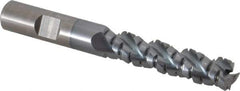Cleveland - 1/2" Diam, Coarse Pitch, 2" LOC, 3 Flute Powdered Metal Corner Radius Roughing End Mill - TiCN Finish, 4" OAL, 1/2" Shank Diam, Single End, Centercutting, 42° Helix - Apex Tool & Supply