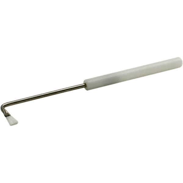 Brush Research Mfg. - 2" Angled Nylon Angular Brush - 1/32" Bristle Length, 2-1/2" Plastic Dowel Handle - Apex Tool & Supply