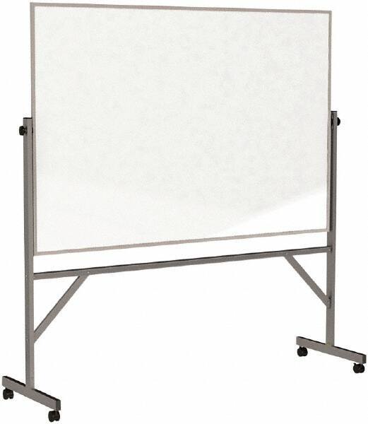 Ghent - 78" High x 77" Wide Reversible Dry Erase Board - Porcelain, 20" Deep, Includes Eraser & 4 Markers - Apex Tool & Supply