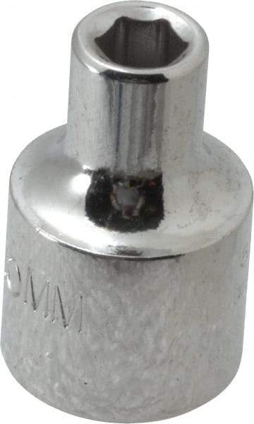 Proto - 3/8" Drive, Standard Hand Socket - 6 Points, 1-3/32" OAL, Alloy Steel, Chrome Finish - Apex Tool & Supply