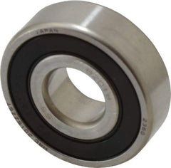 SKF - 12mm Bore Diam, 32mm OD, Double Seal Deep Groove Radial Ball Bearing - 10mm Wide, 1 Row, Round Bore, 3,100 Nm Static Capacity, 5,510 Nm Dynamic Capacity - Apex Tool & Supply