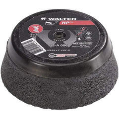 WALTER Surface Technologies - 6" Diam, Surface Grinding Wheel - Aluminum Oxide/Silicon Carbide Blend, Type 11, 6,800 Max RPM, Resinoid Bond - Apex Tool & Supply