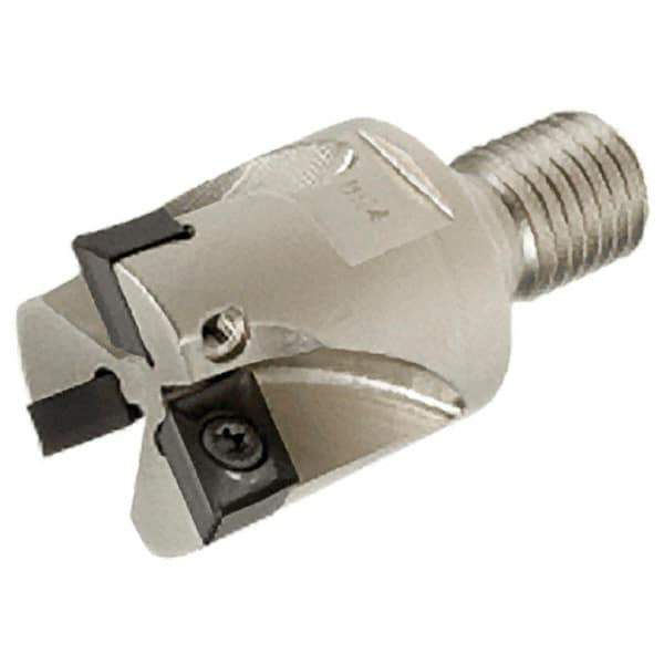 Iscar - 32mm Cut Diam, 9mm Max Depth of Cut, 35mm OAL, Indexable Square Shoulder End Mill - XCMT 120408TR Inserts, M16 Modular Connection, Series FlexFit, IscarPlunger - Apex Tool & Supply