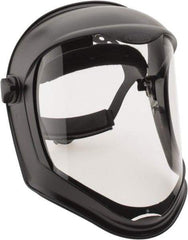 Uvex - Acrylonitrile Butadiene Styrene (ABS) Black Ratchet Adjustment, Face Shield & Headgear Set - 14-1/4" Wide x 9-3/8" High, Anti-Fog, Clear Window - Apex Tool & Supply